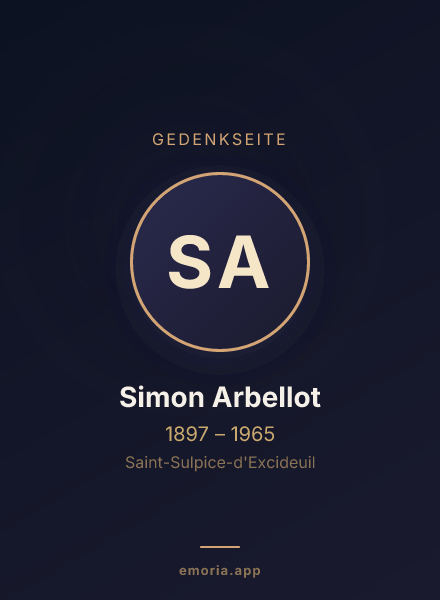 Gedenkportrait von Simon Arbellot