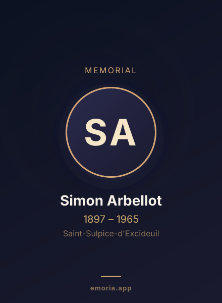Memorial portrait of Simon Arbellot