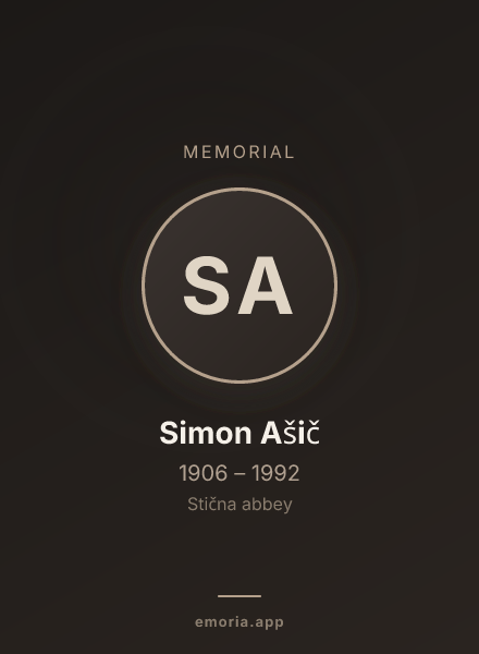 Memorial portrait of Simon Ašič