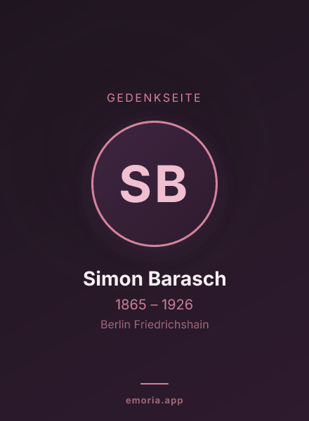 Gedenkportrait von Simon Barasch