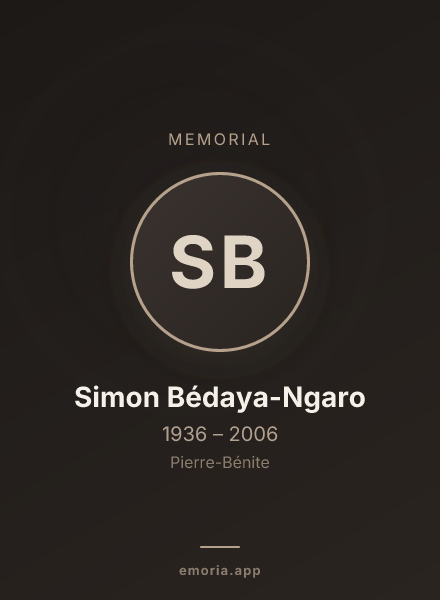 Memorial portrait of Simon Bédaya-Ngaro