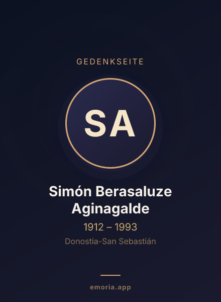 Gedenkportrait von Simón Berasaluze Aginagalde