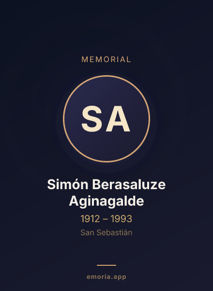 Memorial portrait of Simón Berasaluze Aginagalde