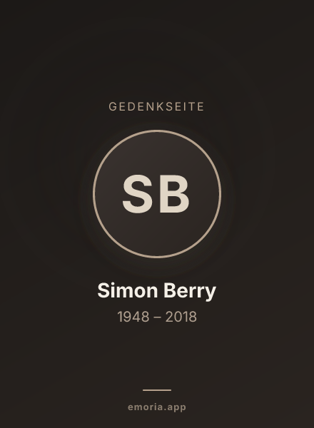 Gedenkportrait von Simon Berry