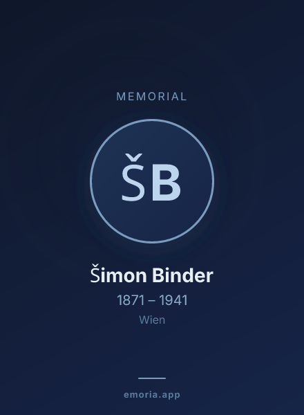 Memorial portrait of Šimon Binder