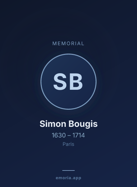 Memorial portrait of Simon Bougis