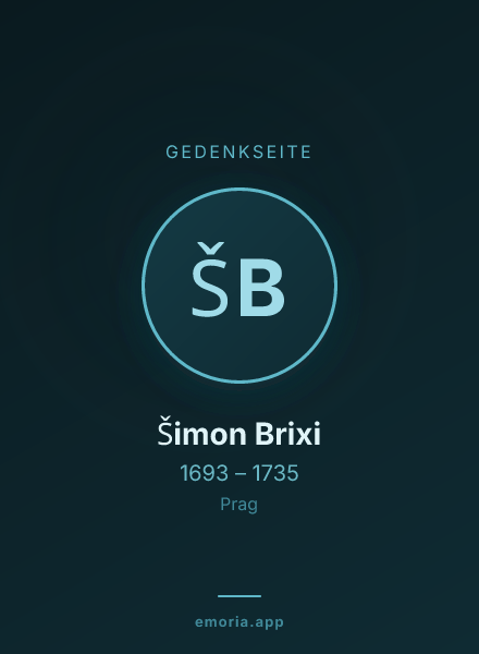 Gedenkportrait von Šimon Brixi