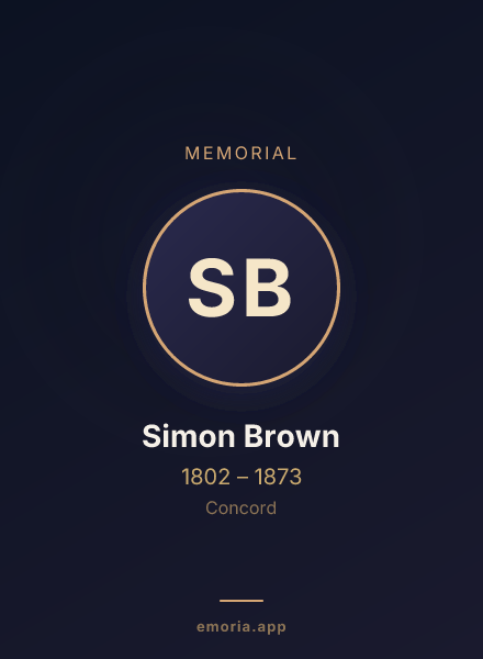 Memorial portrait of Simon Brown