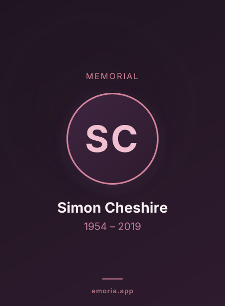 Memorial portrait of Simon Cheshire