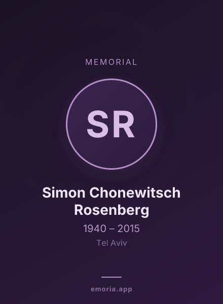 Memorial portrait of Simon Chonewitsch Rosenberg