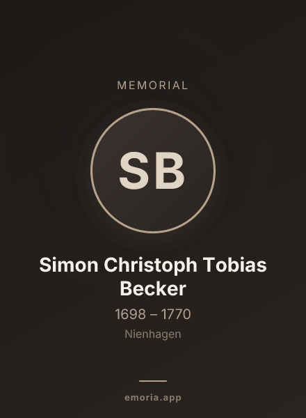 Memorial portrait of Simon Christoph Tobias Becker