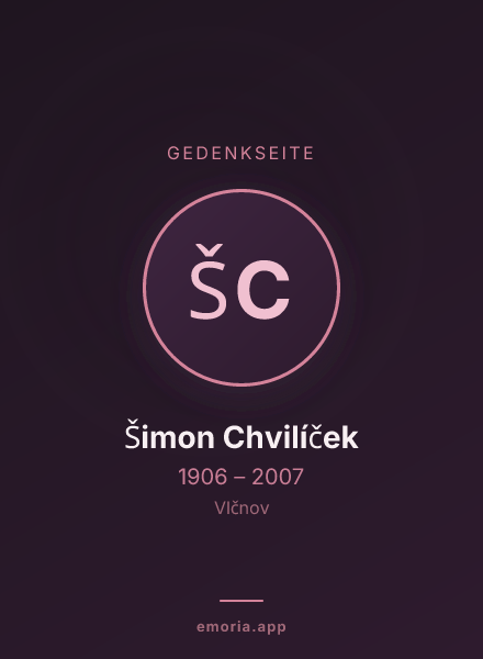 Gedenkportrait von Šimon Chvilíček