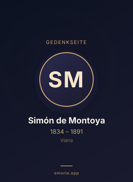 Gedenkportrait von Simón de Montoya