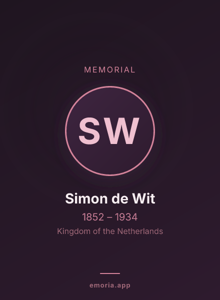 Memorial portrait of Simon de Wit