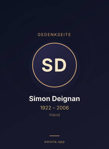 Gedenkportrait von Simon Deignan