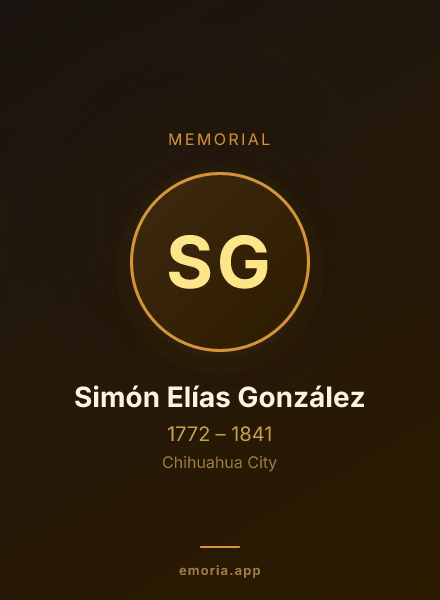 Memorial portrait of Simón Elías González