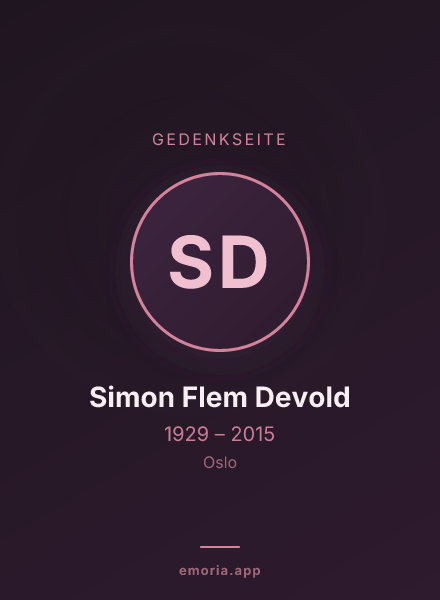 Gedenkportrait von Simon Flem Devold