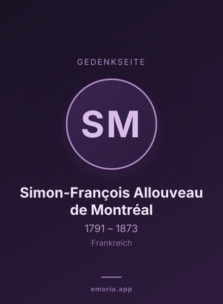 Gedenkportrait von Simon-François Allouveau de Montréal