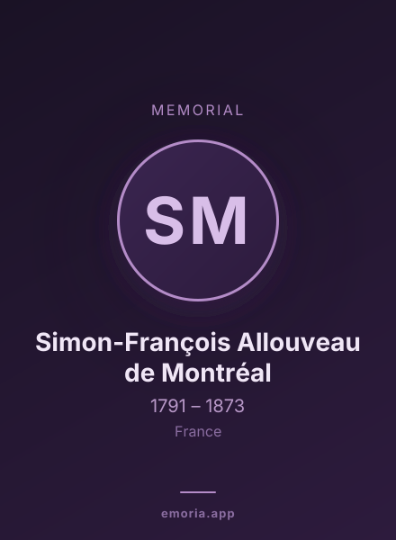 Memorial portrait of Simon-François Allouveau de Montréal