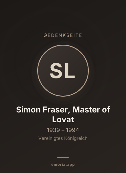 Gedenkportrait von Simon Fraser, Master of Lovat