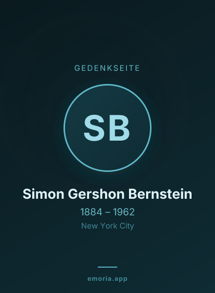 Gedenkportrait von Simon Gershon Bernstein