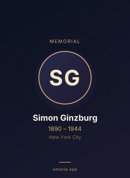 Memorial portrait of Simon Ginzburg