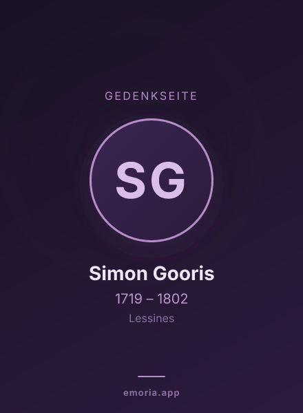 Gedenkportrait von Simon Gooris