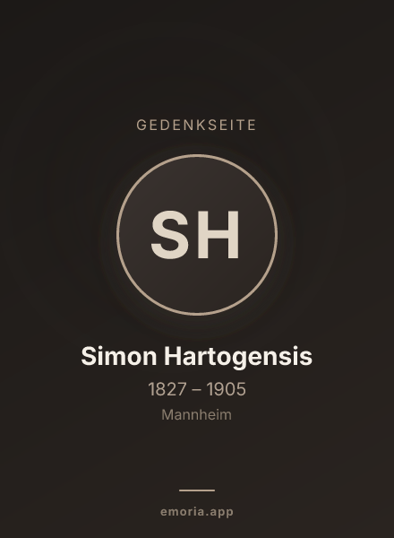 Gedenkportrait von Simon Hartogensis