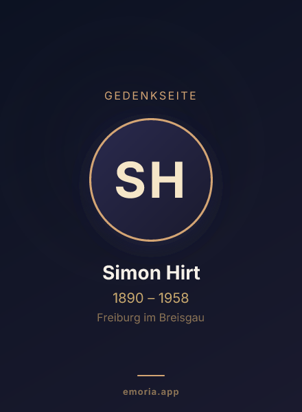 Gedenkportrait von Simon Hirt