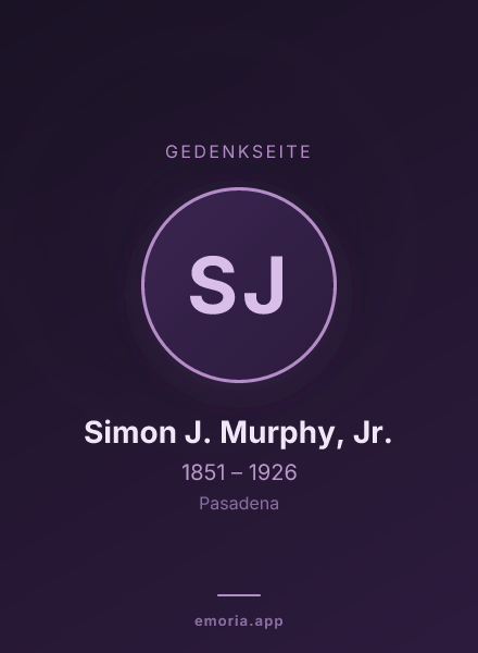 Gedenkportrait von Simon J. Murphy, Jr.