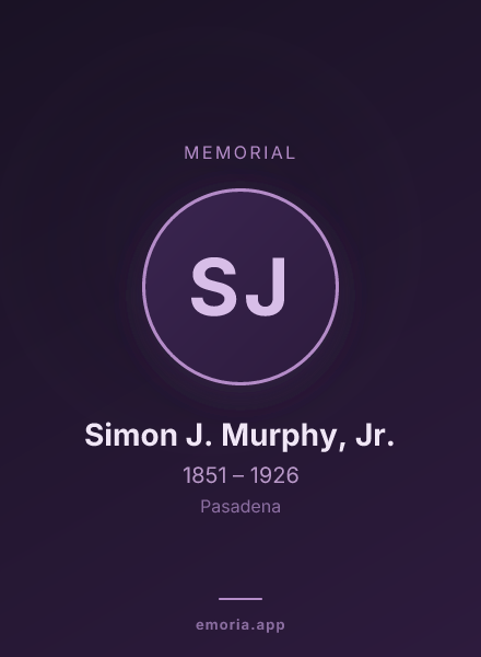 Memorial portrait of Simon J. Murphy, Jr.