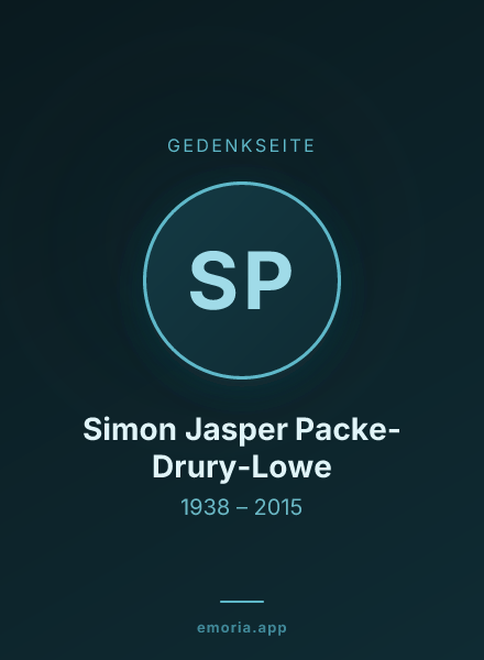 Gedenkportrait von Simon Jasper Packe-Drury-Lowe