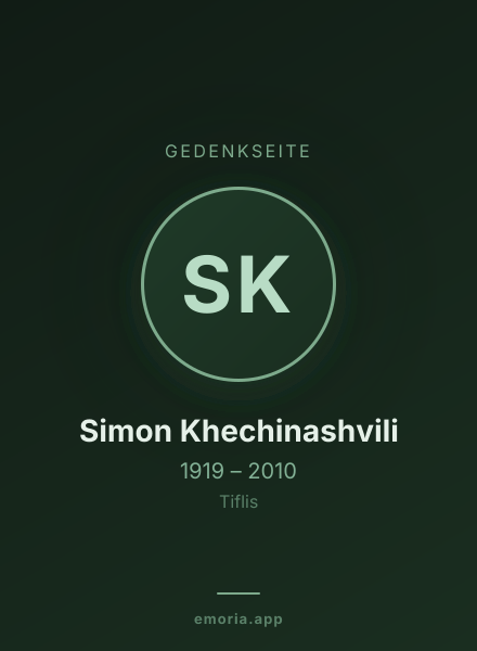 Gedenkportrait von Simon Khechinashvili