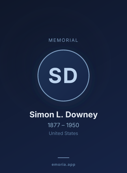 Memorial portrait of Simon L. Downey