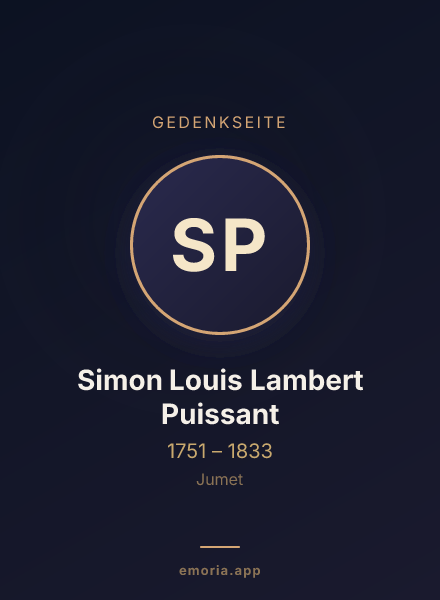 Gedenkportrait von Simon Louis Lambert Puissant