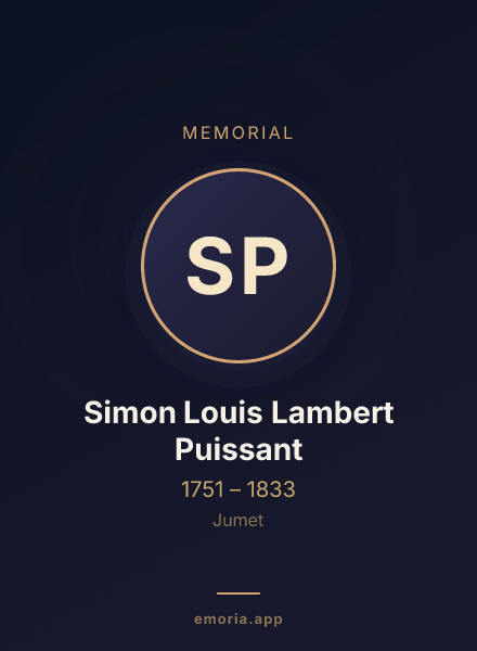 Memorial portrait of Simon Louis Lambert Puissant