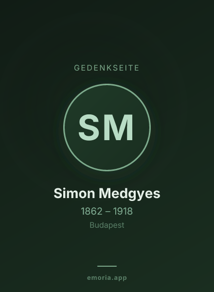 Gedenkportrait von Simon Medgyes