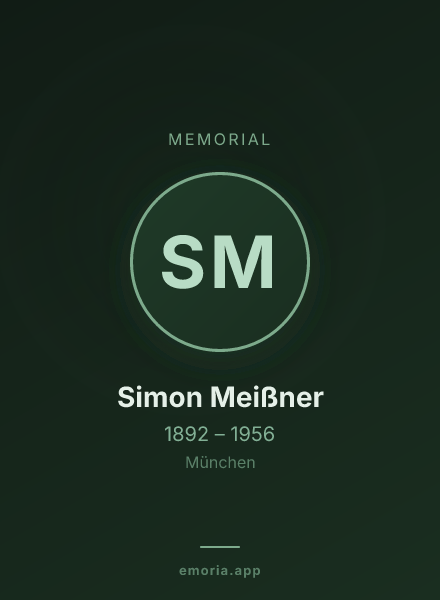 Memorial portrait of Simon Meißner