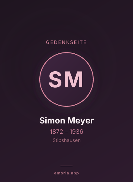 Gedenkportrait von Simon Meyer