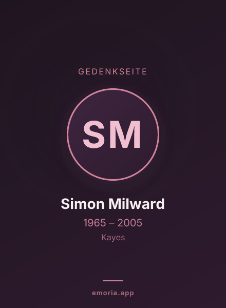Gedenkportrait von Simon Milward