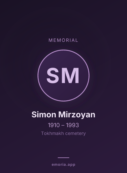 Memorial portrait of Simon Mirzoyan
