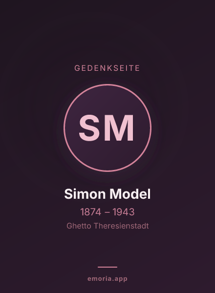 Gedenkportrait von Simon Model