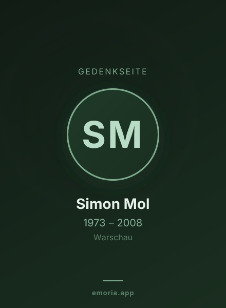 Gedenkportrait von Simon Mol