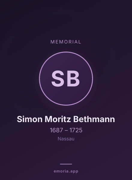Memorial portrait of Simon Moritz Bethmann