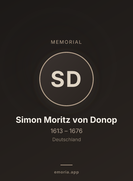 Memorial portrait of Simon Moritz von Donop