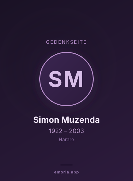Gedenkportrait von Simon Muzenda