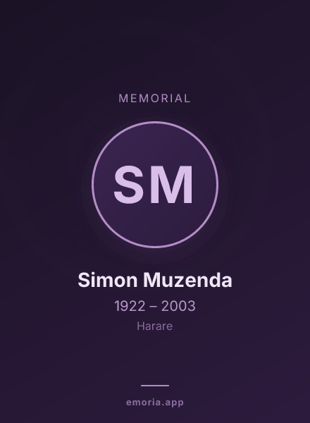 Memorial portrait of Simon Muzenda