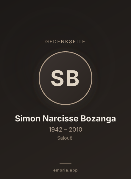 Gedenkportrait von Simon Narcisse Bozanga