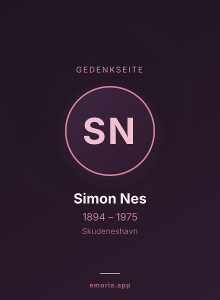 Gedenkportrait von Simon Nes
