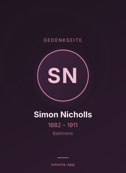 Gedenkportrait von Simon Nicholls